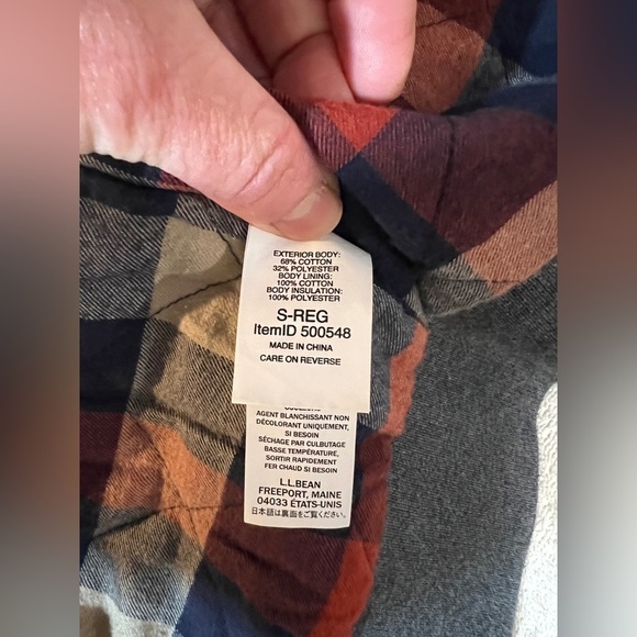 L.L. BEAN Gray flannel lined‎ bomber jacket size S. - Picture 11 of 15